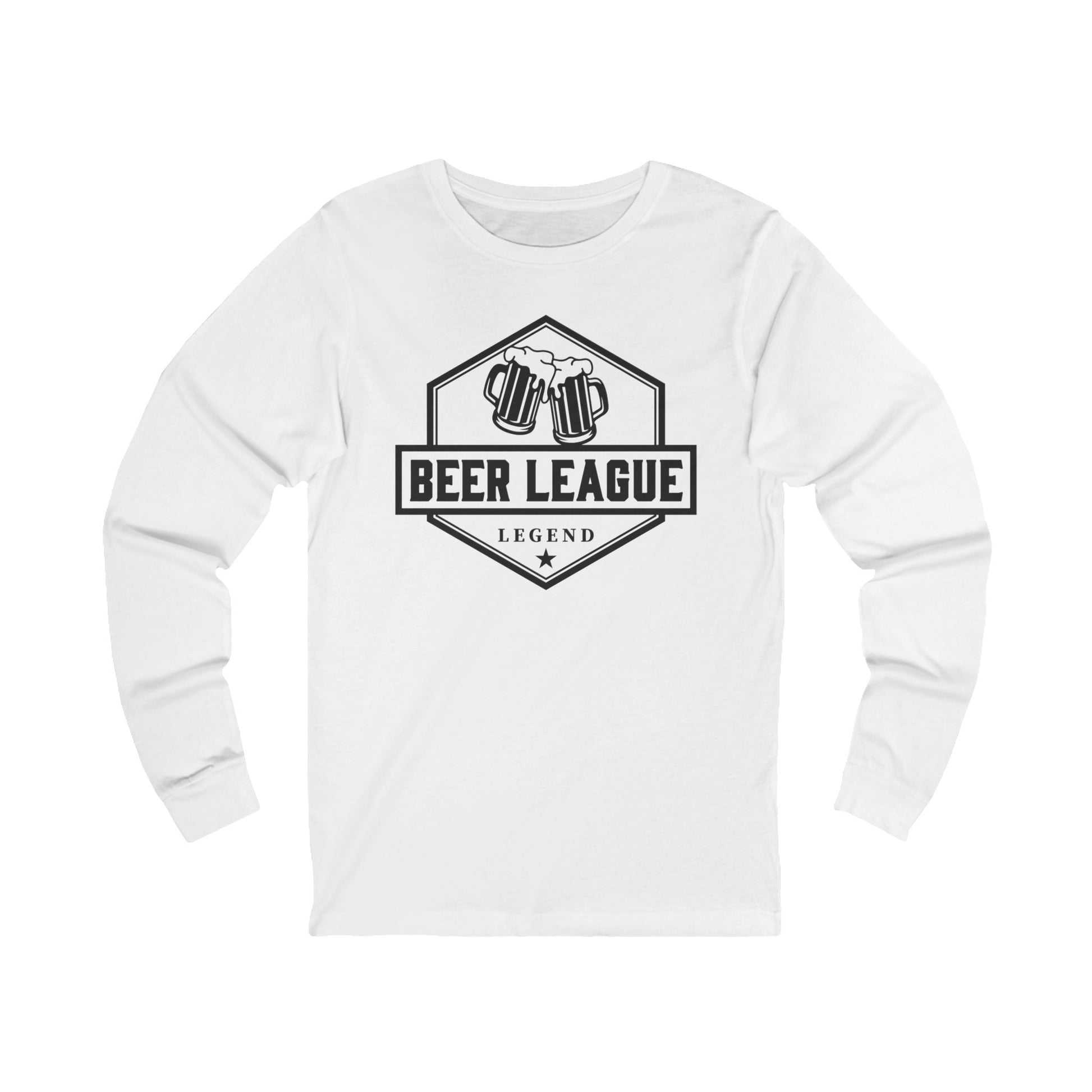 White Front - Hockey Legend - Hockey Long Sleeve T-Shirt - Beer League Legend Hockey Long Sleeve Shirt - Hockey Gifts - Gift For Hockey Players