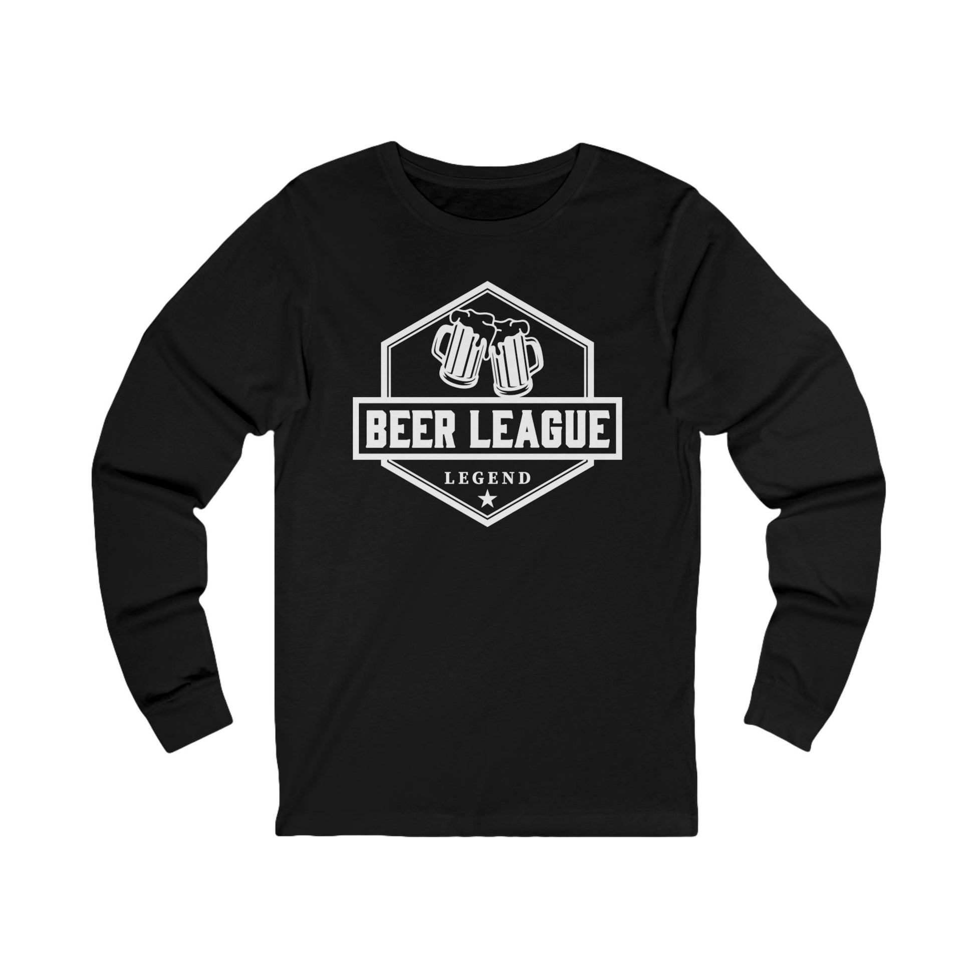 Black Front - Hockey Legend - Hockey Long Sleeve T-Shirt - Beer League Legend Hockey Long Sleeve Shirt - Hockey Gifts - Gift For Hockey Players