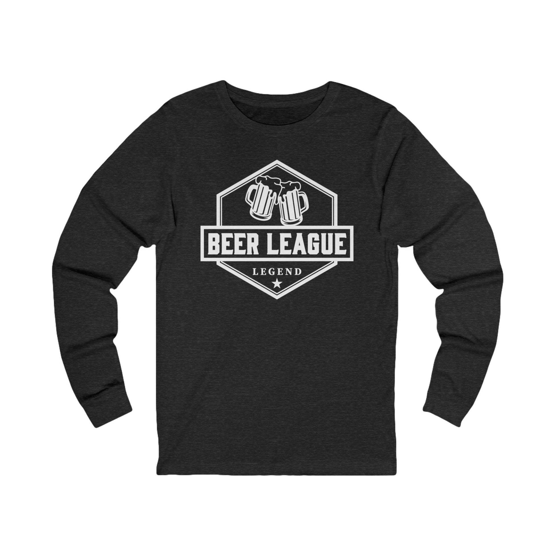 Dark Grey Front - Hockey Legend - Hockey Long Sleeve T-Shirt - Beer League Legend Hockey Long Sleeve Shirt - Hockey Gifts - Gift For Hockey Players