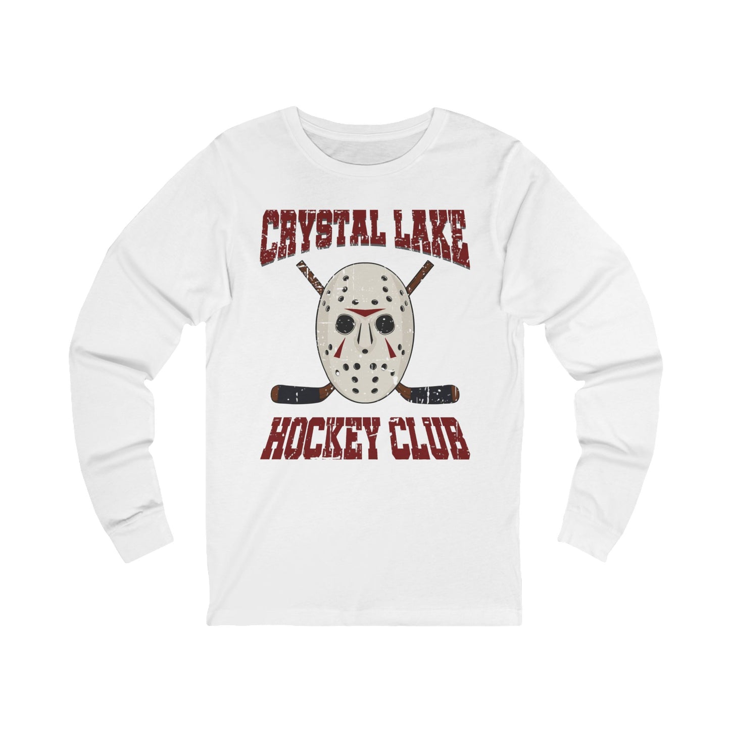 White Front - CL Hockey Club - Hockey Long Sleeve T-Shirt - Crystal Lake Hockey Club Hockey Long Sleeve Shirt - Hockey Gifts - Gift For Hockey Players