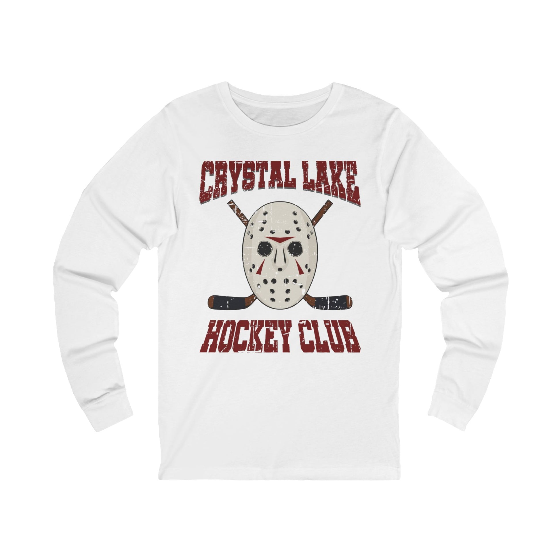 White Front - CL Hockey Club - Hockey Long Sleeve T-Shirt - Crystal Lake Hockey Club Hockey Long Sleeve Shirt - Hockey Gifts - Gift For Hockey Players