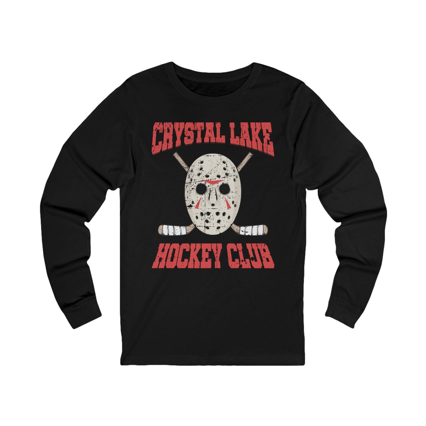 Black Front - CL Hockey Club - Hockey Long Sleeve T-Shirt - Crystal Lake Hockey Club Hockey Long Sleeve Shirt - Hockey Gifts - Gift For Hockey Players