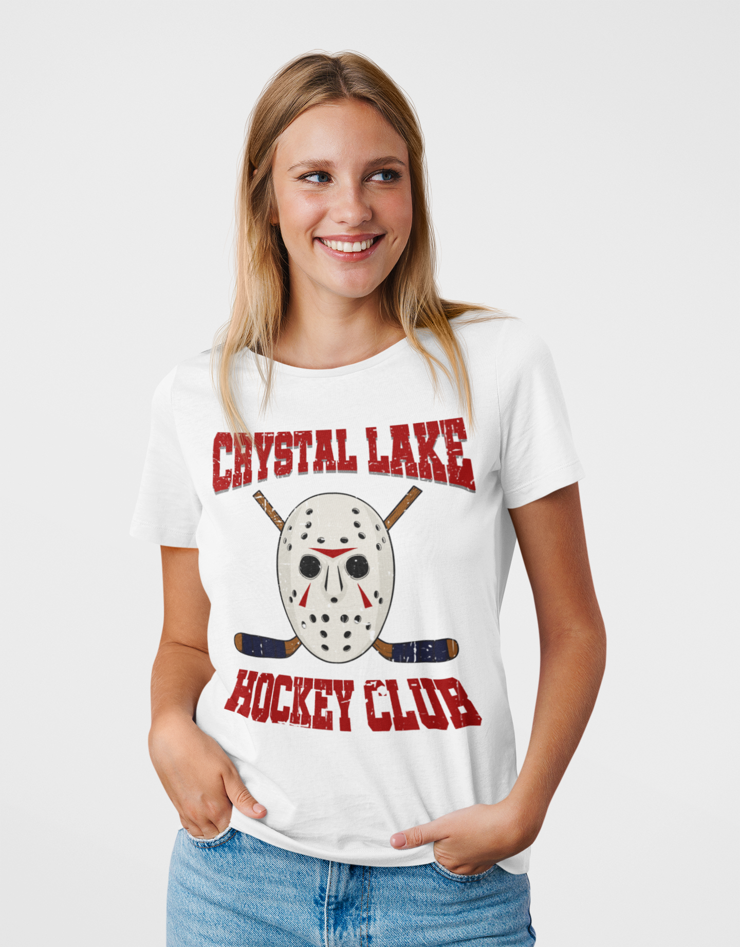 White 5 - CL Hockey Club - Hockey T-Shirt - Crystal Lake Hockey Club Hockey Shirt - Hockey Gifts - Gift For Hockey Players