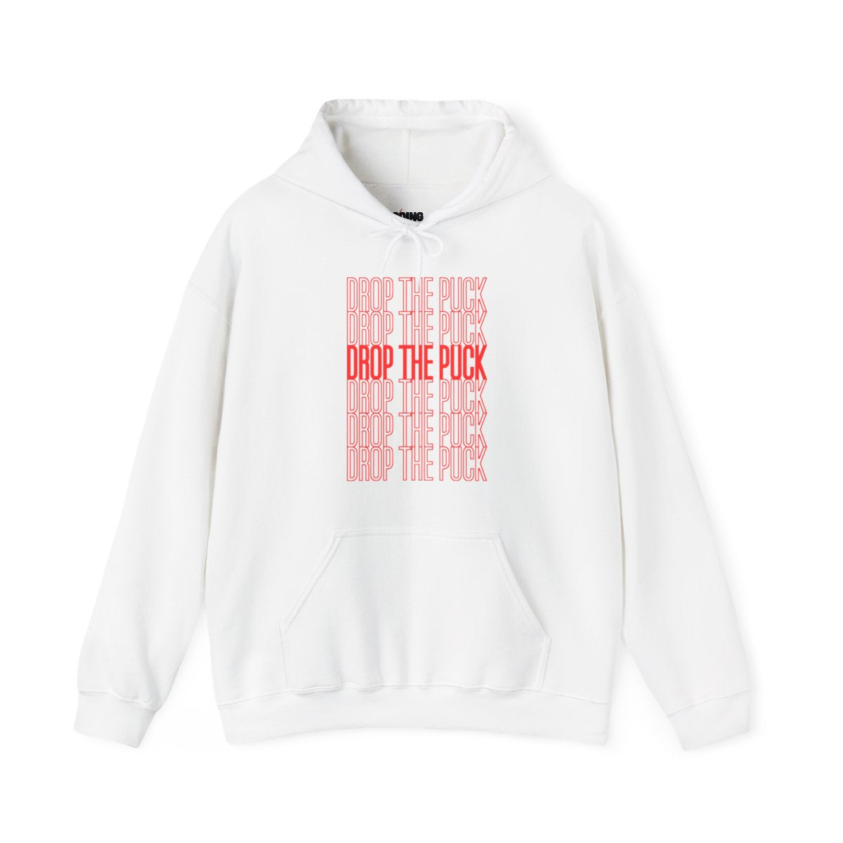White Front - Hockey Drop - Hockey Hoodie - Drop The Puck Hockey Hockey Hoodie - Hockey Gifts - Gift For Hockey Players