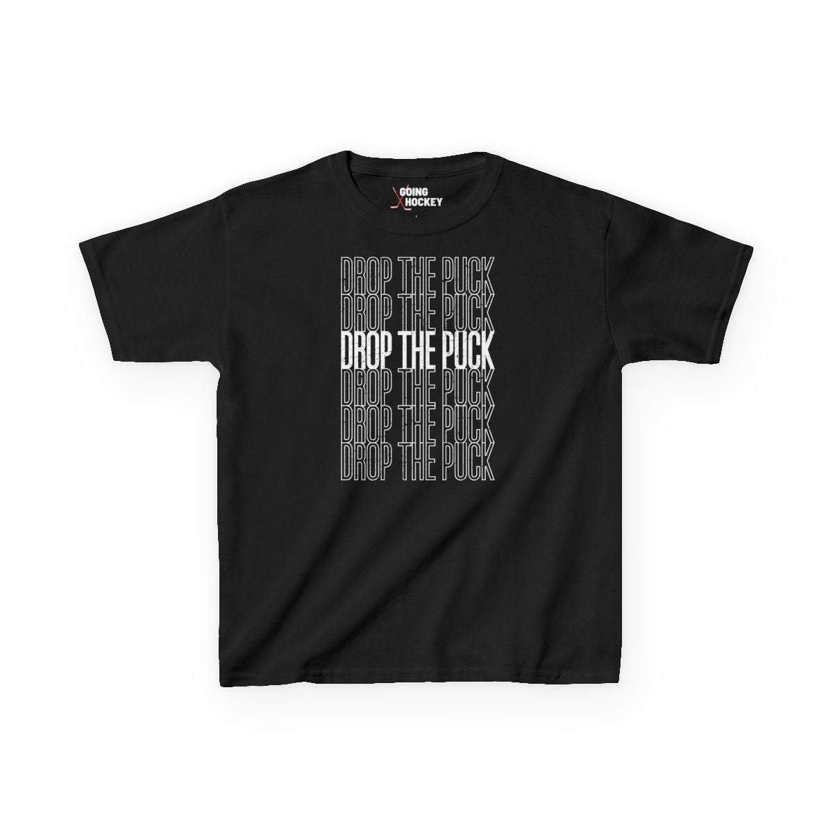 Funny Hockey Shirt - Funny Hockey Gifts - Funny Gift For Hockey Players - Black Front - Hockey Drop - Kids Hockey T-Shirt - Drop The Puck Kids Hockey Shirt - Hockey Gifts - Gift For Hockey Players
