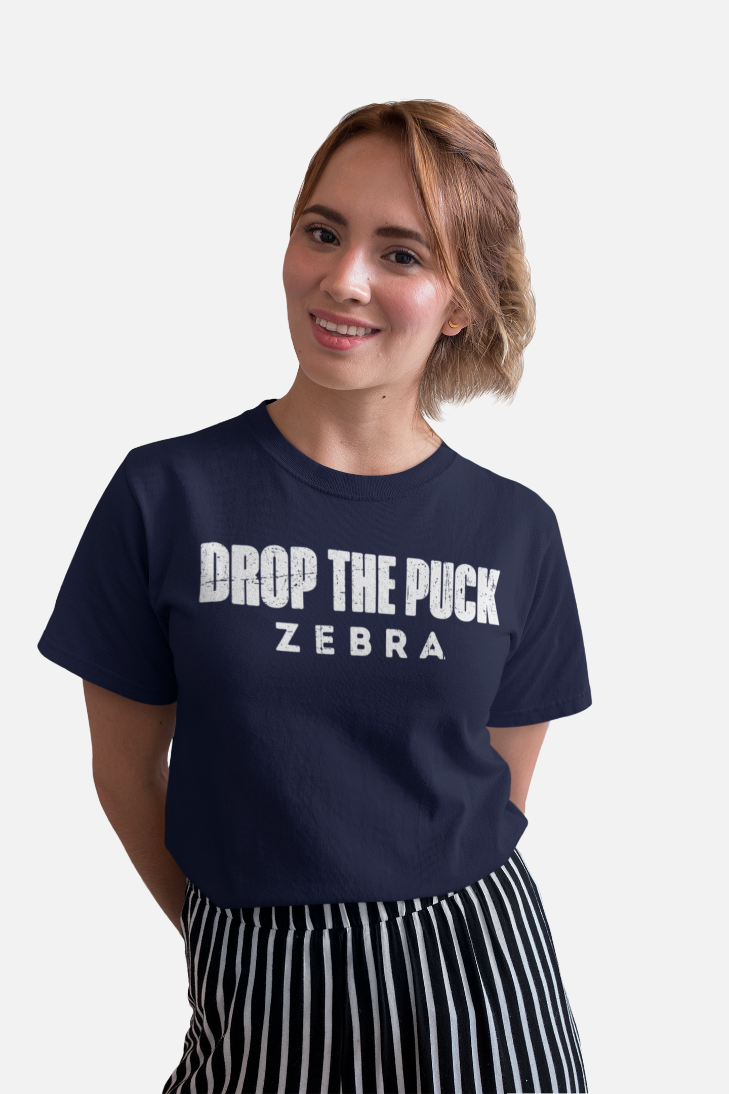 Funny Hockey T-Shirt - Shut Your Five Hole Hockey Shirt - Funny Hockey Gifts - Funny Gift For Hockey Players - Mockup 5 - Hockey Zebra
