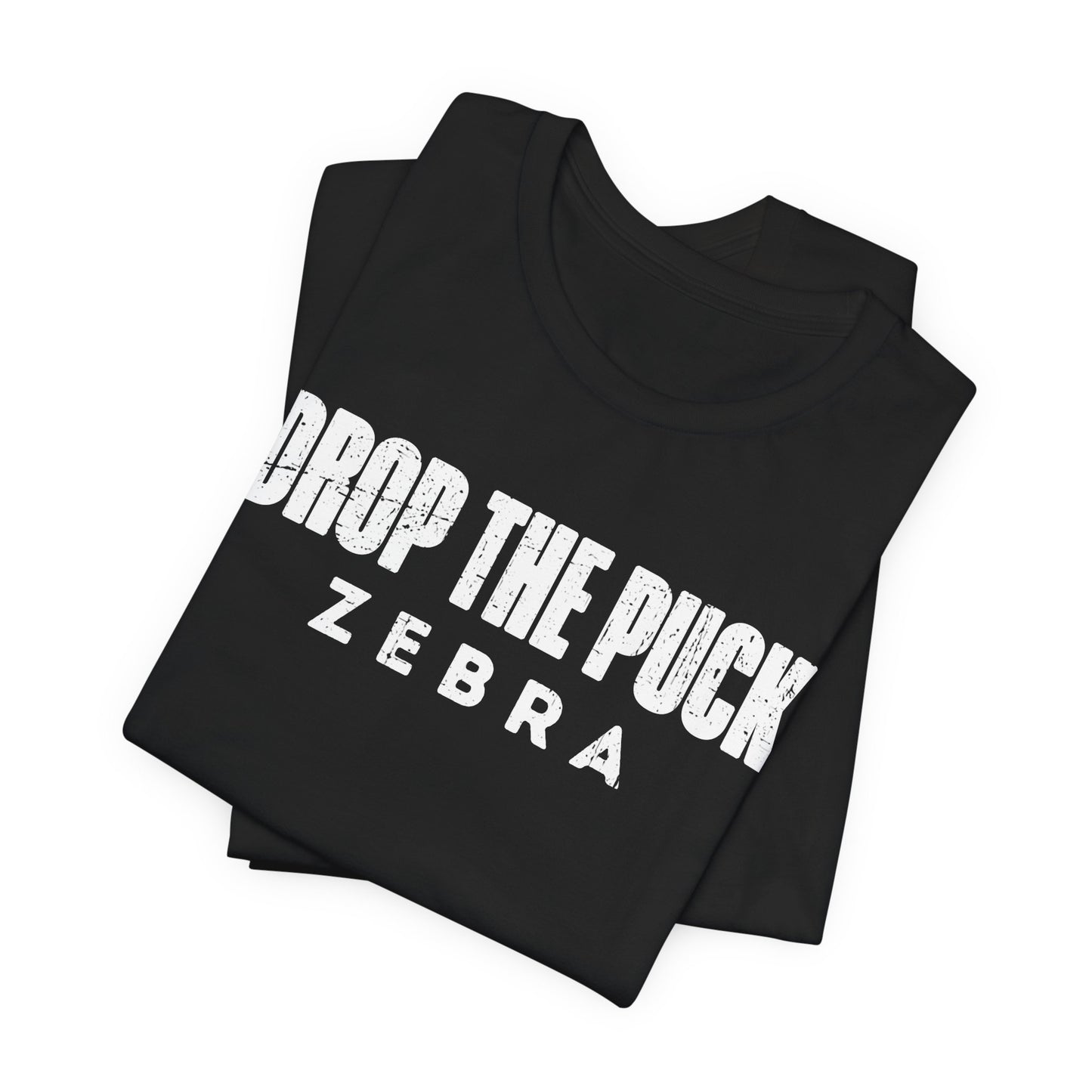 Funny Hockey T-Shirt - Shut Your Five Hole Hockey Shirt - Funny Hockey Gifts - Funny Gift For Hockey Players - Black Folded - Hockey Zebra