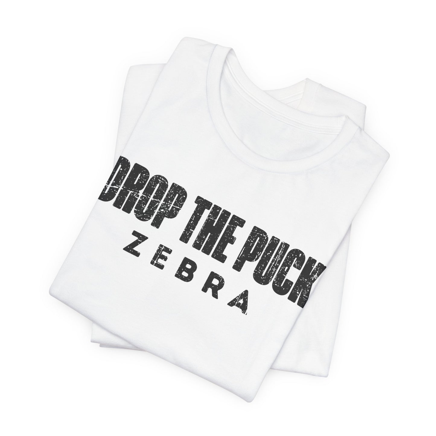 Funny Hockey T-Shirt - Shut Your Five Hole Hockey Shirt - Funny Hockey Gifts - Funny Gift For Hockey Players - White Folded - Hockey Zebra