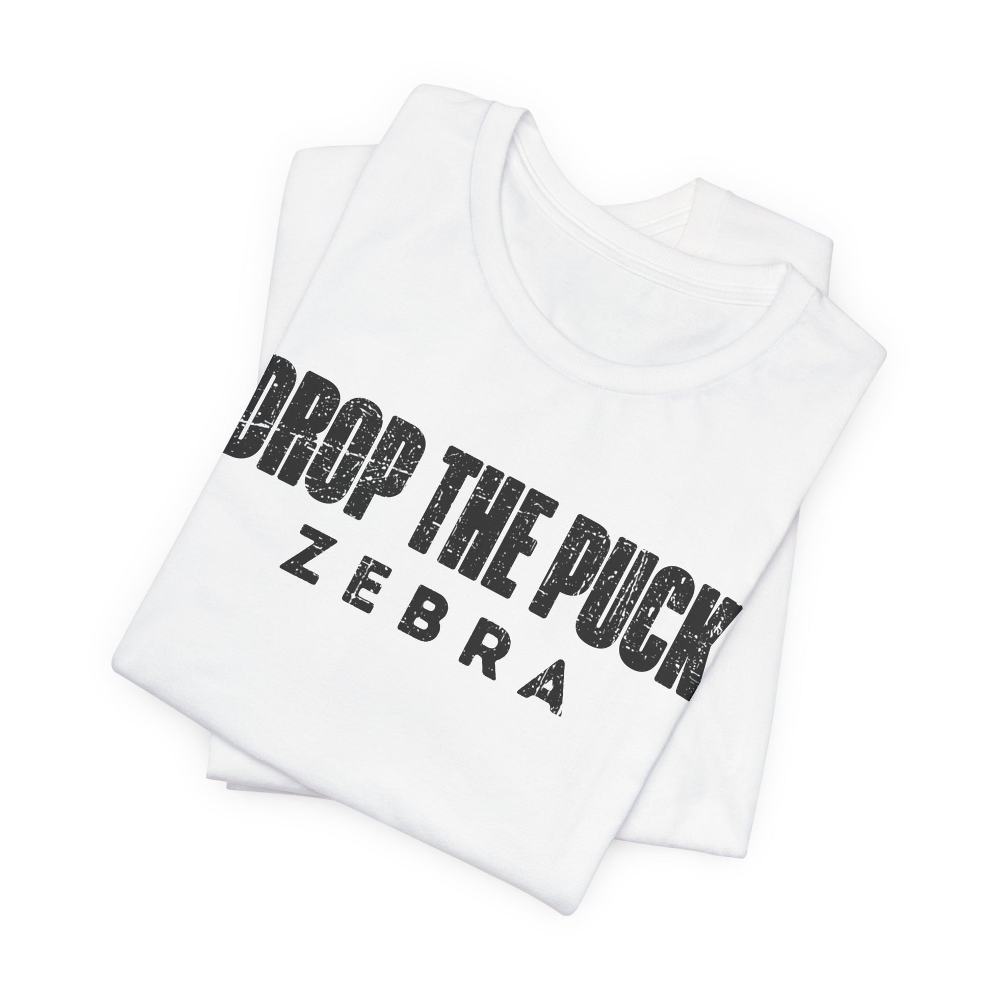 Funny Hockey T-Shirt - Shut Your Five Hole Hockey Shirt - Funny Hockey Gifts - Funny Gift For Hockey Players - White Folded - Hockey Zebra
