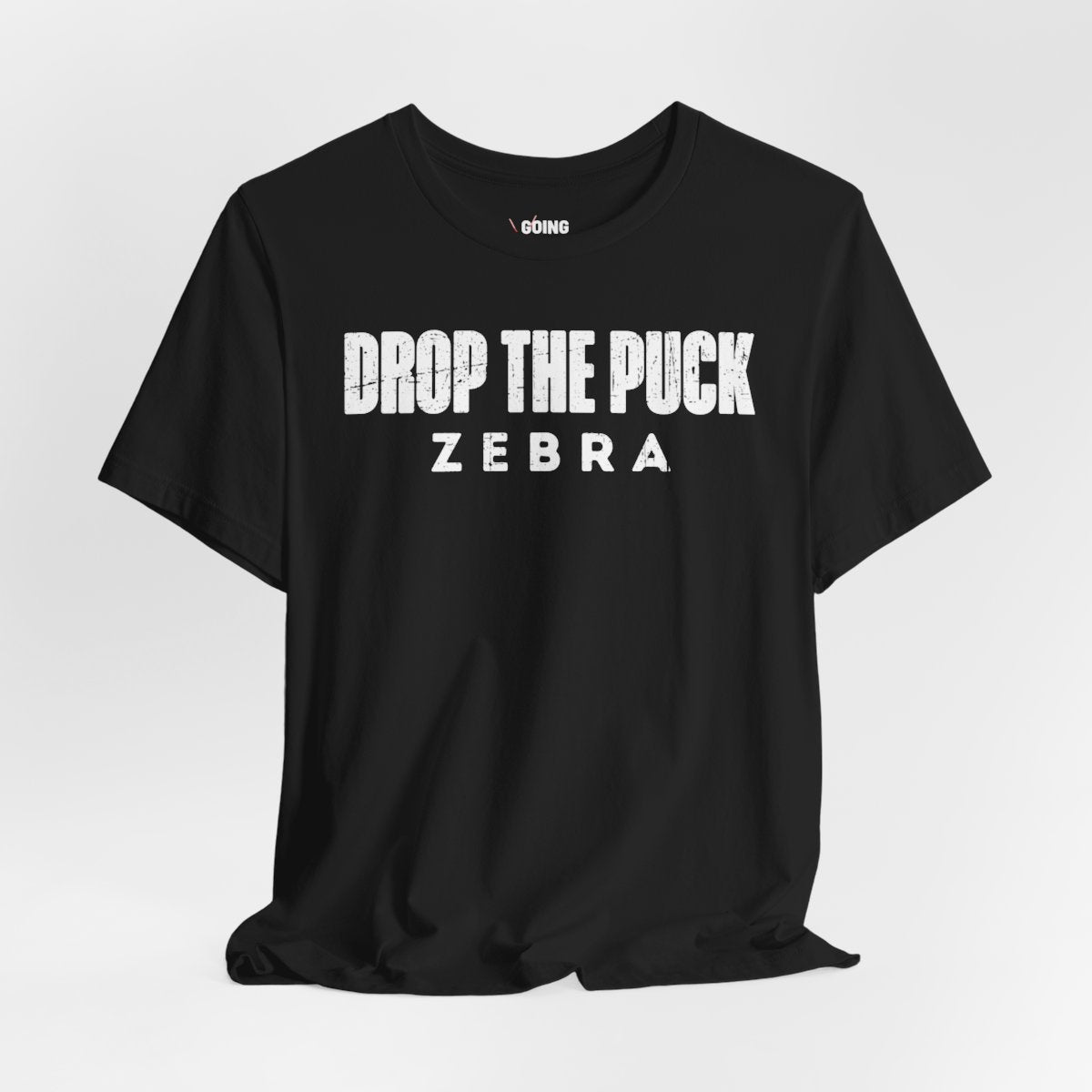 Funny Hockey T-Shirt - Shut Your Five Hole Hockey Shirt - Funny Hockey Gifts - Funny Gift For Hockey Players - Black Front - Hockey Zebra