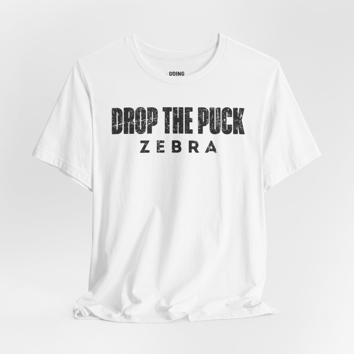 Funny Hockey T-Shirt - Shut Your Five Hole Hockey Shirt - Funny Hockey Gifts - Funny Gift For Hockey Players - White Front - Hockey Zebra