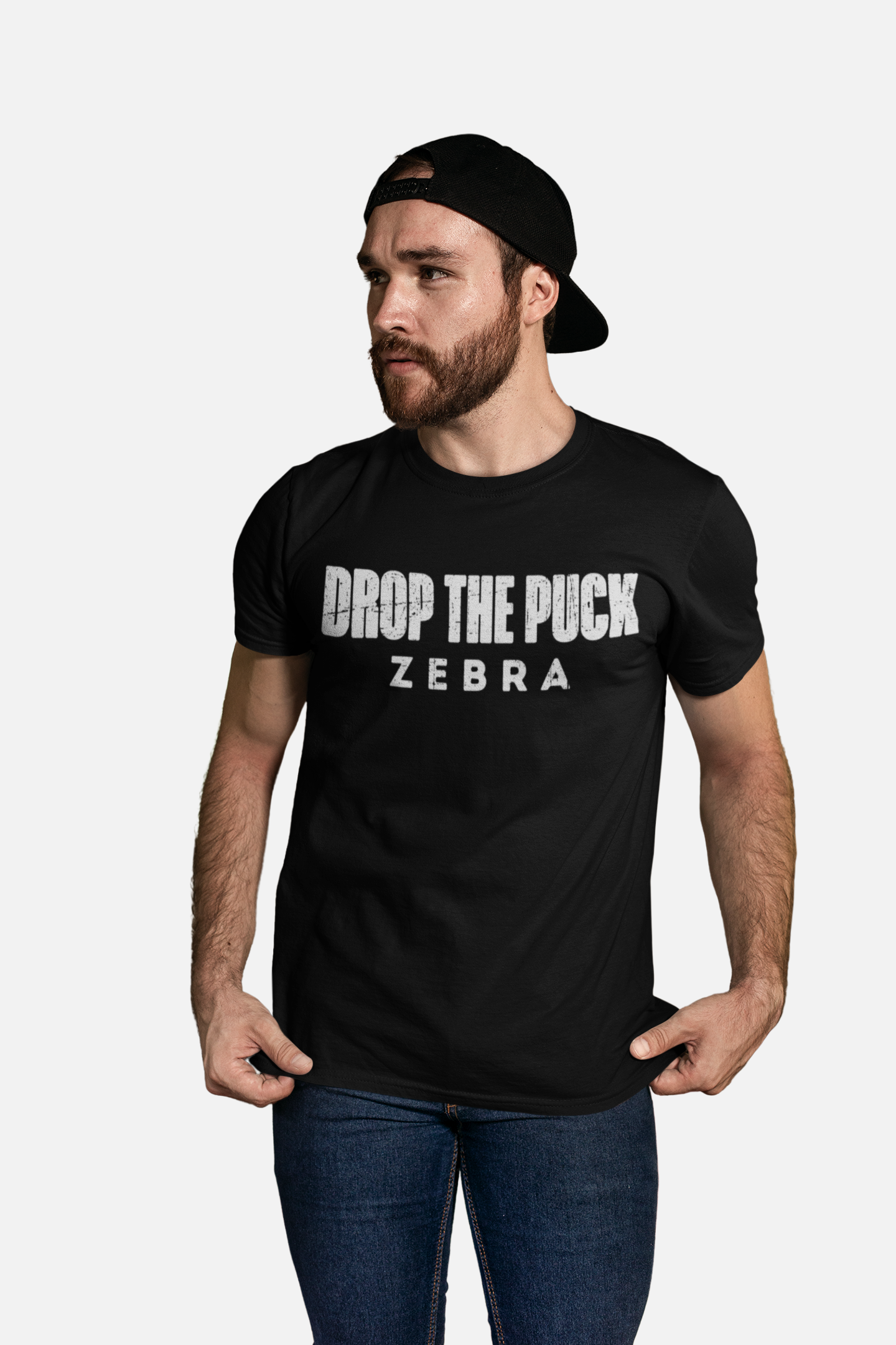 Funny Hockey T-Shirt - Shut Your Five Hole Hockey Shirt - Funny Hockey Gifts - Funny Gift For Hockey Players - Mockup 1 - Hockey Zebra