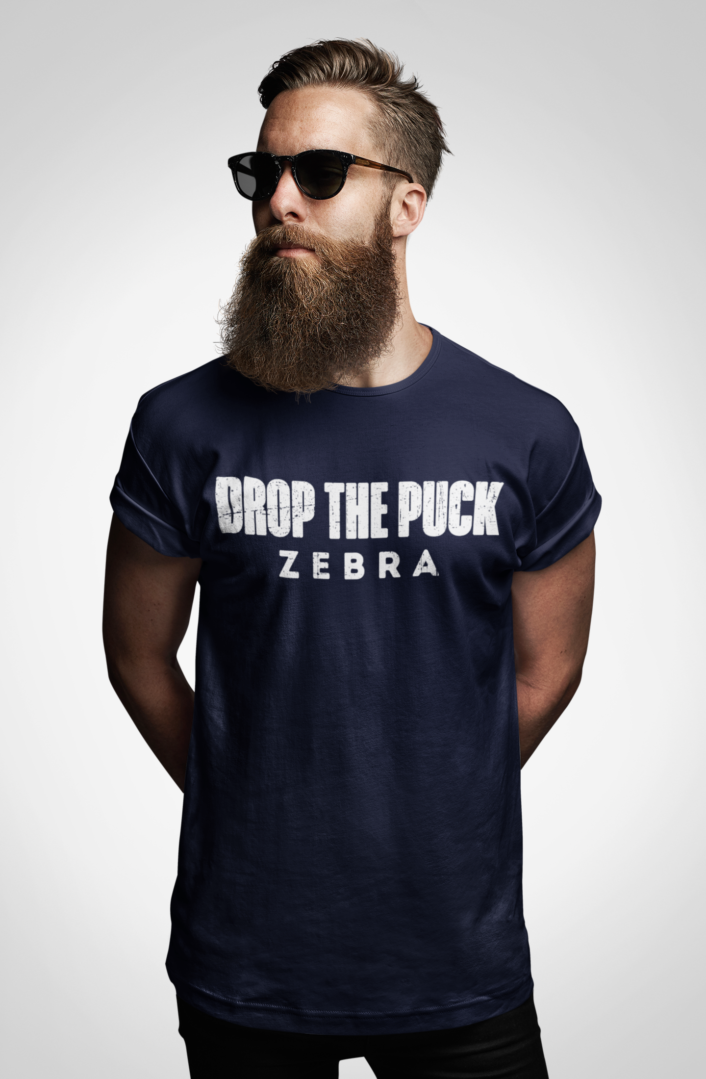 Funny Hockey T-Shirt - Shut Your Five Hole Hockey Shirt - Funny Hockey Gifts - Funny Gift For Hockey Players - Mockup 4 - Hockey Zebra
