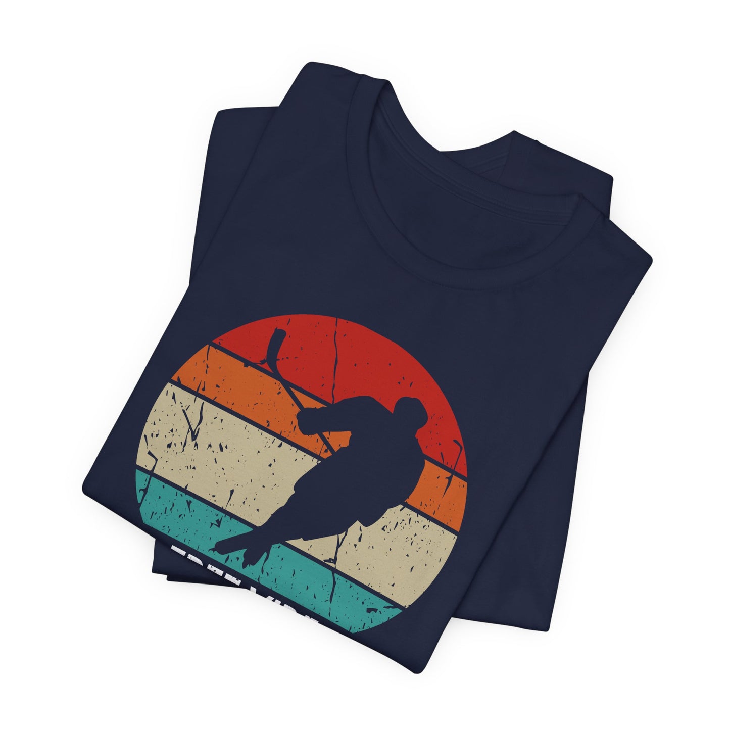 Navy Folded - Hockey Vibe - Hockey T-Shirt - Free Vibe Checks Hockey Shirt - Hockey Gifts - Gift For Hockey Players