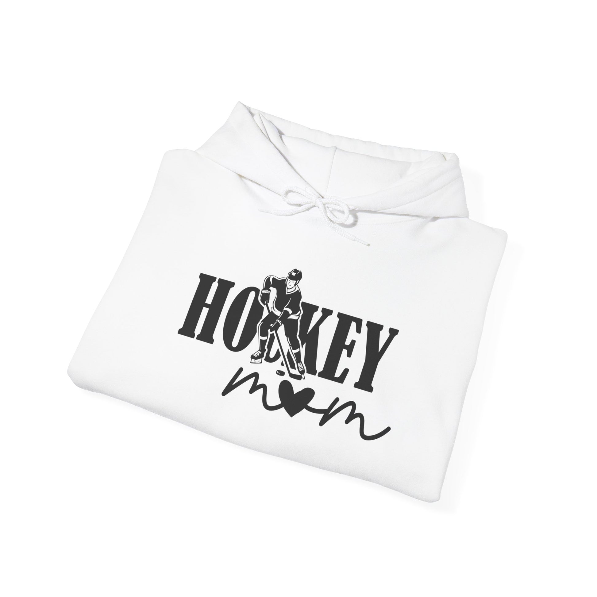 White Folded - Hockey Mom - Hockey Hoodie - Hockey Mom Hockey Hoodie - Hockey Gifts - Gift For Hockey Players