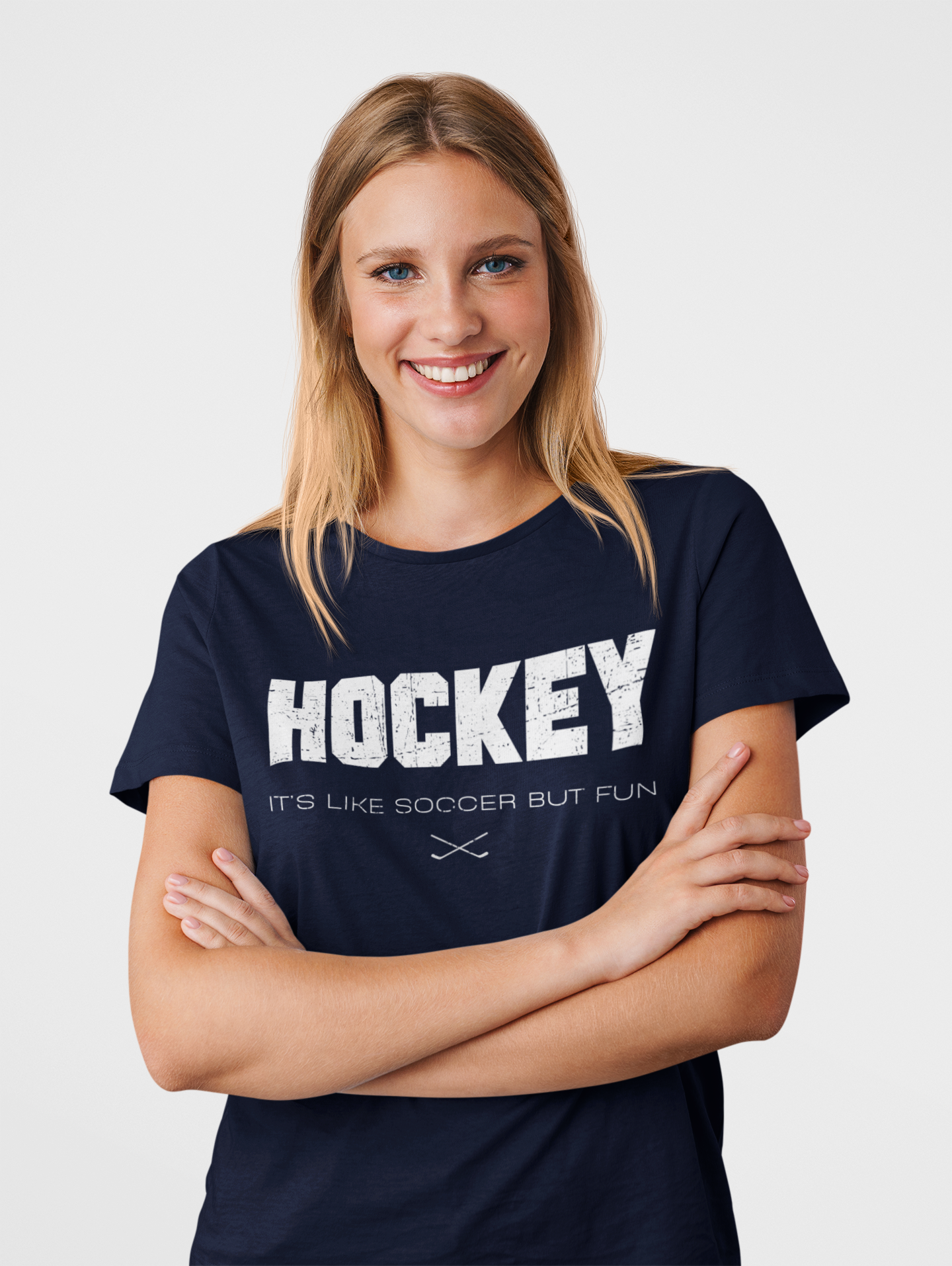 Funny Hockey T-Shirt - It's Like Soccer But Fun Hockey Shirt - Funny Hockey Gifts - Funny Gift For Hockey Players - Mockup 8 - Hockey Like Soccer - Hockey T-Shirt - It's Like Soccer But Fun Hockey Shirt - Hockey Gifts - Gift For Hockey Players