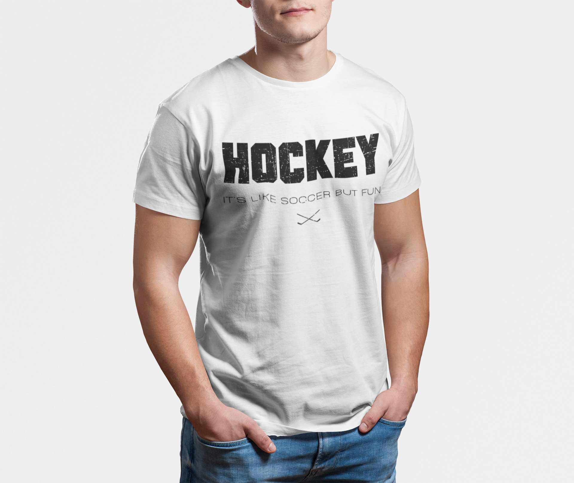 Funny Hockey T-Shirt - It's Like Soccer But Fun Hockey Shirt - Funny Hockey Gifts - Funny Gift For Hockey Players - Mockup 10 - Hockey Like Soccer - Hockey T-Shirt - It's Like Soccer But Fun Hockey Shirt - Hockey Gifts - Gift For Hockey Players