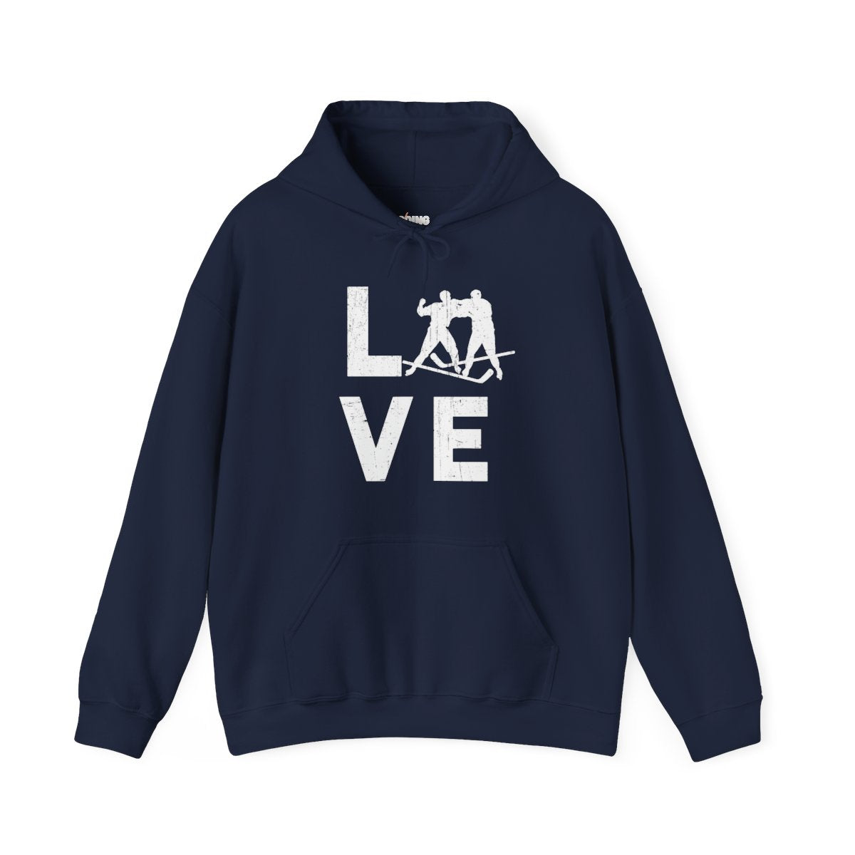 Navy Front - Love Hockey - Hockey Hoodie - Love Hockey Hoodie - Hockey Gifts - Gift For Hockey Players