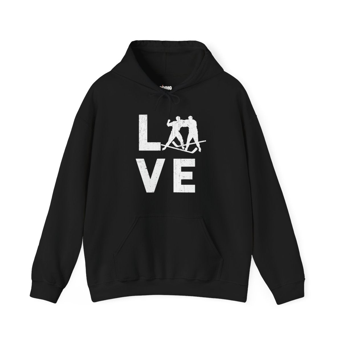 Black Front - Love Hockey - Hockey Hoodie - Love Hockey Hoodie - Hockey Gifts - Gift For Hockey Players