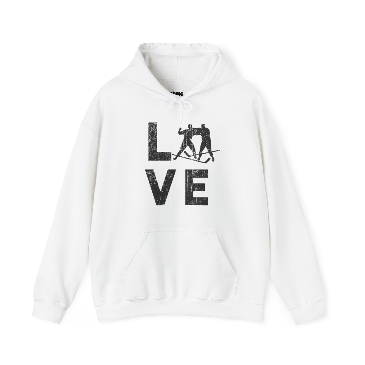 White Front - Love Hockey - Hockey Hoodie - Love Hockey Hoodie - Hockey Gifts - Gift For Hockey Players