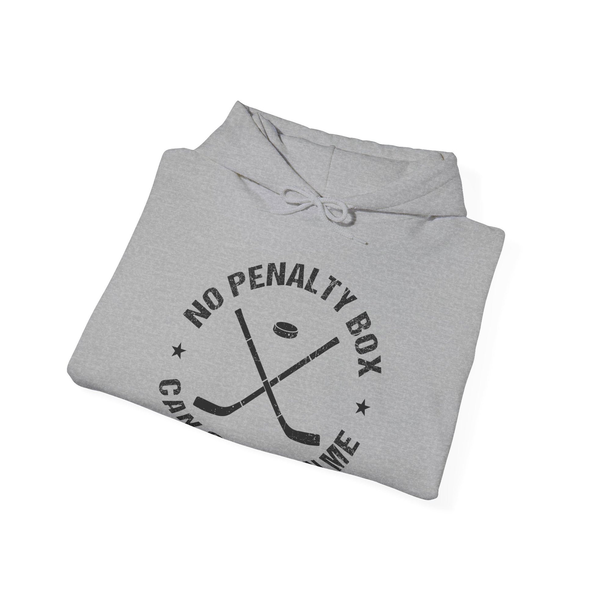 Funny Hockey Hoodie - Funny Hockey Gifts - Funny Gift For Hockey Players - Grey Folded - Unrestrained Hockey - Hockey Hoodie - No Penalty Box Can Contain Me Hockey Hoodie - Hockey Gifts - Gift For Hockey Players
