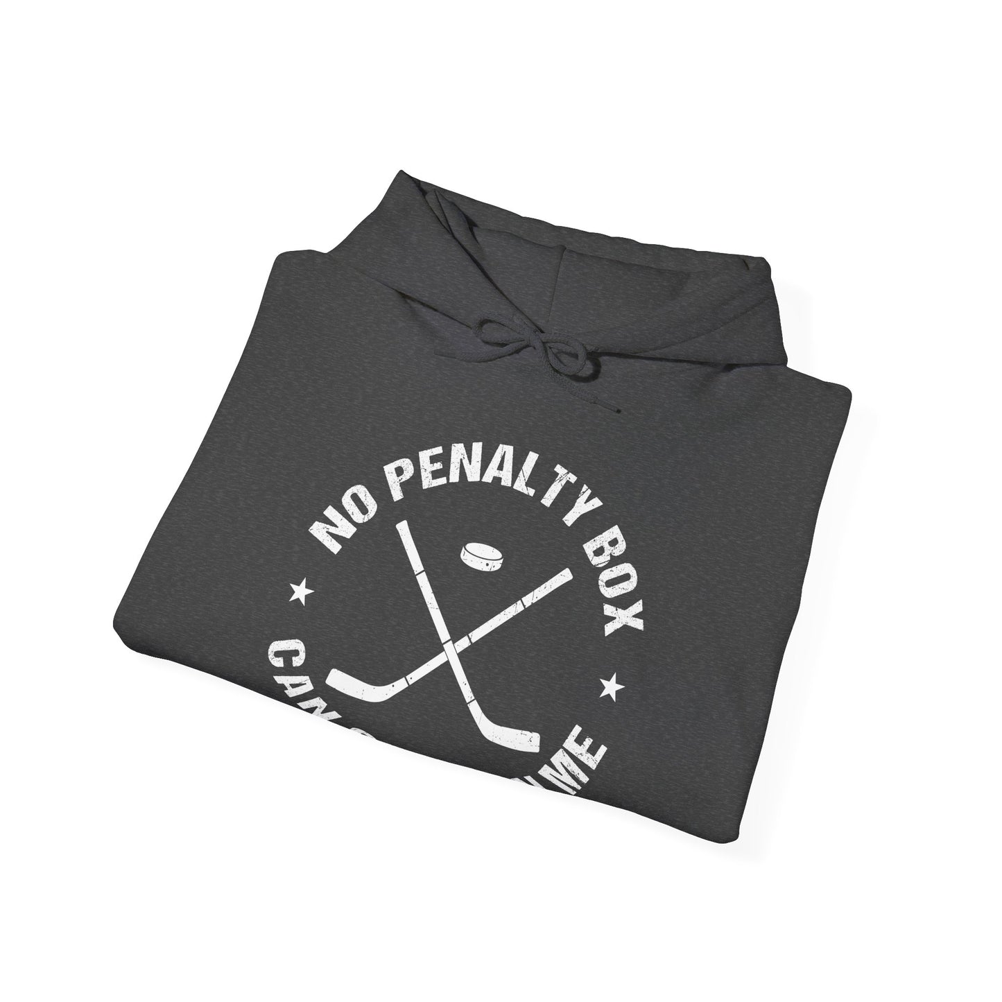 Funny Hockey Hoodie - Funny Hockey Gifts - Funny Gift For Hockey Players - Dark Grey Folded - Unrestrained Hockey - Hockey Hoodie - No Penalty Box Can Contain Me Hockey Hoodie - Hockey Gifts - Gift For Hockey Players