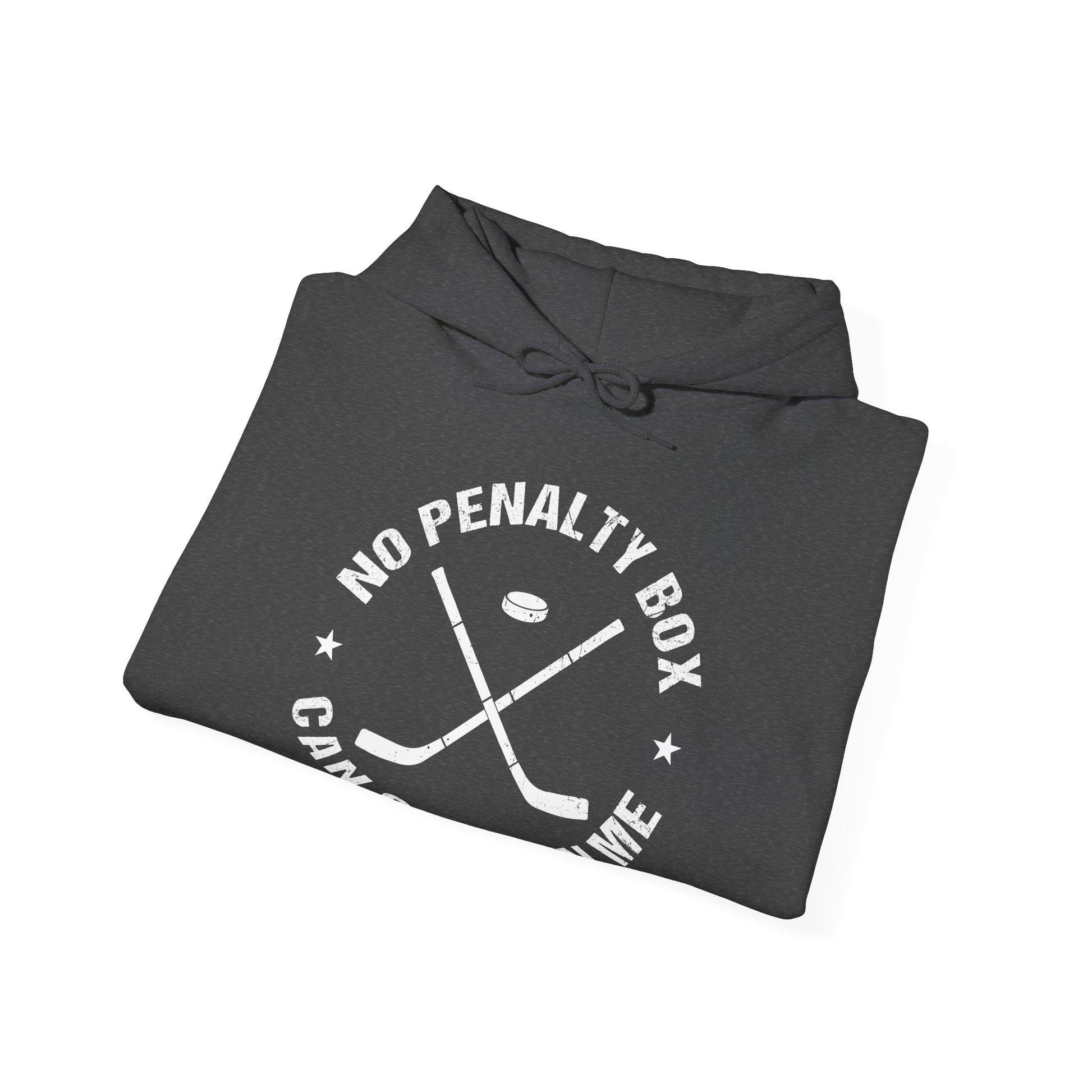 Funny Hockey Hoodie - Funny Hockey Gifts - Funny Gift For Hockey Players - Dark Grey Folded - Unrestrained Hockey - Hockey Hoodie - No Penalty Box Can Contain Me Hockey Hoodie - Hockey Gifts - Gift For Hockey Players