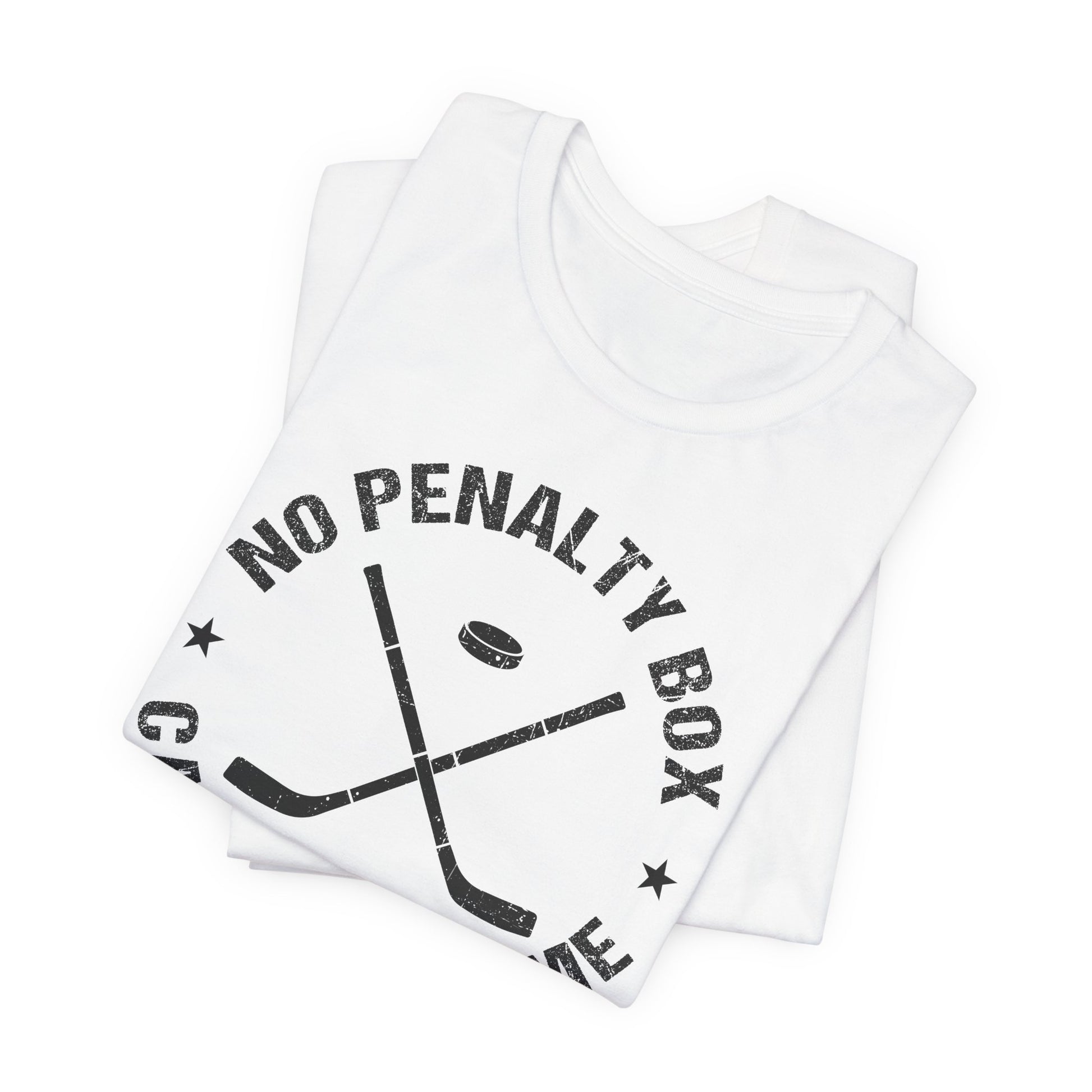 Funny Hockey T-Shirt - Funny Hockey Gifts - Funny Gift For Hockey Players - Size Chart - White Folded - Unrestrained Hockey - Hockey T-Shirt - No Penalty Box Can Contain Me Hockey Shirt - Hockey Gifts - Gift For Hockey Players