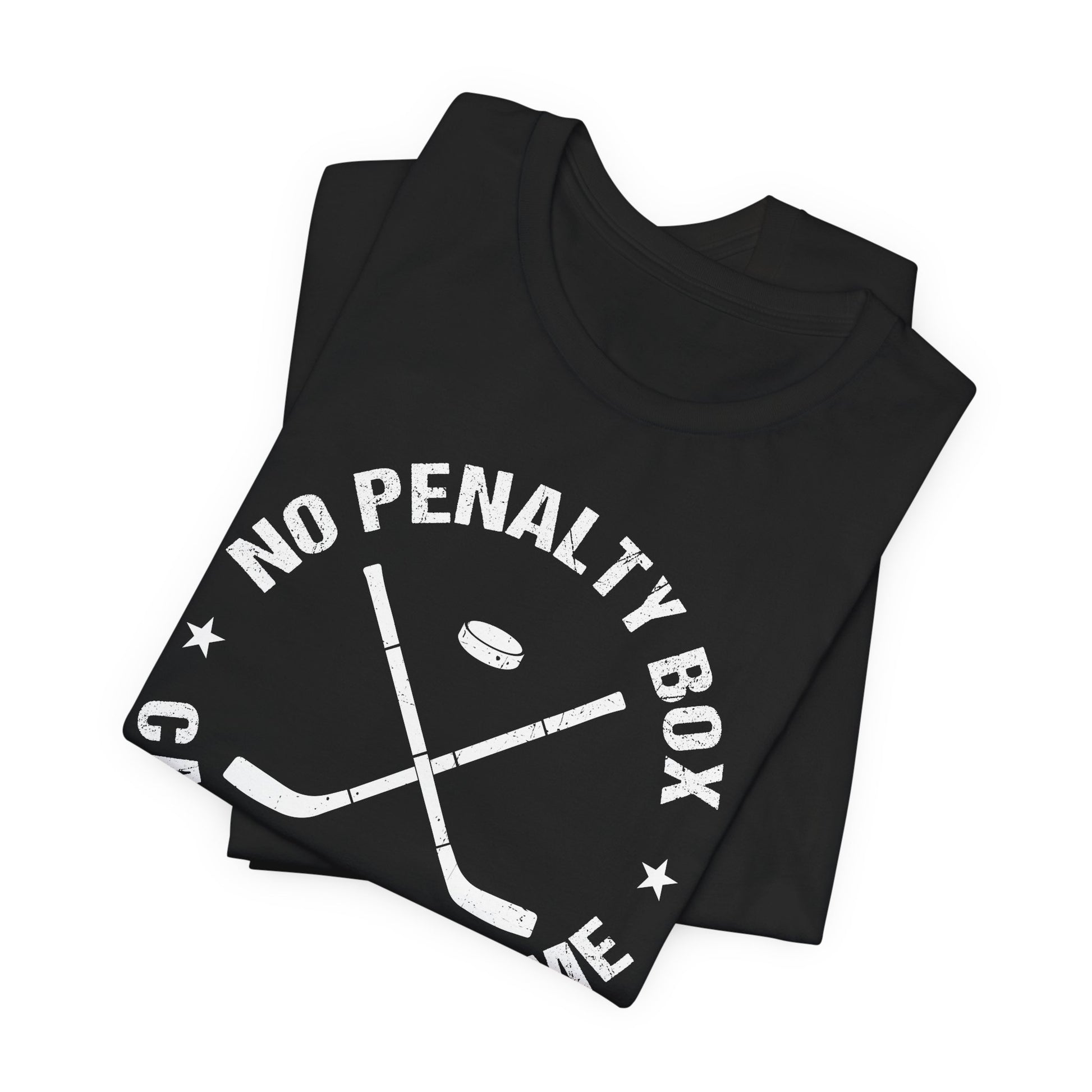 Funny Hockey T-Shirt - Funny Hockey Gifts - Funny Gift For Hockey Players - Size Chart - Black Folded - Unrestrained Hockey - Hockey T-Shirt - No Penalty Box Can Contain Me Hockey Shirt - Hockey Gifts - Gift For Hockey Players