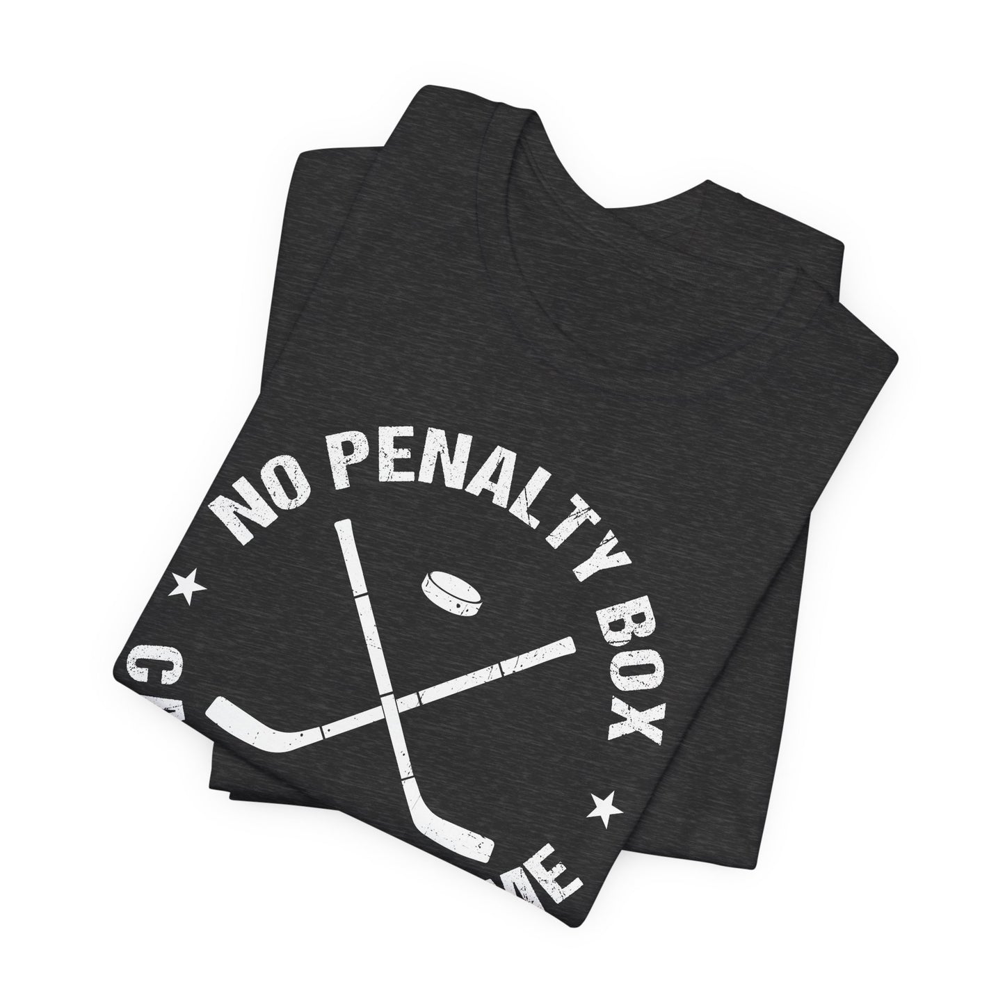 Funny Hockey T-Shirt - Funny Hockey Gifts - Funny Gift For Hockey Players - Size Chart - Dark Grey Folded - Unrestrained Hockey - Hockey T-Shirt - No Penalty Box Can Contain Me Hockey Shirt - Hockey Gifts - Gift For Hockey Players