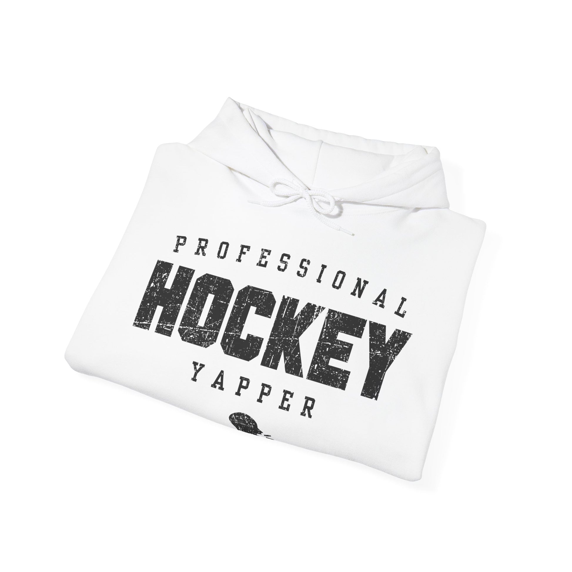 White Folded - Professional Hockey - Hockey Hoodie - Professional Hockey Yapper Hockey Hoodie - Hockey Gifts - Gift For Hockey Players