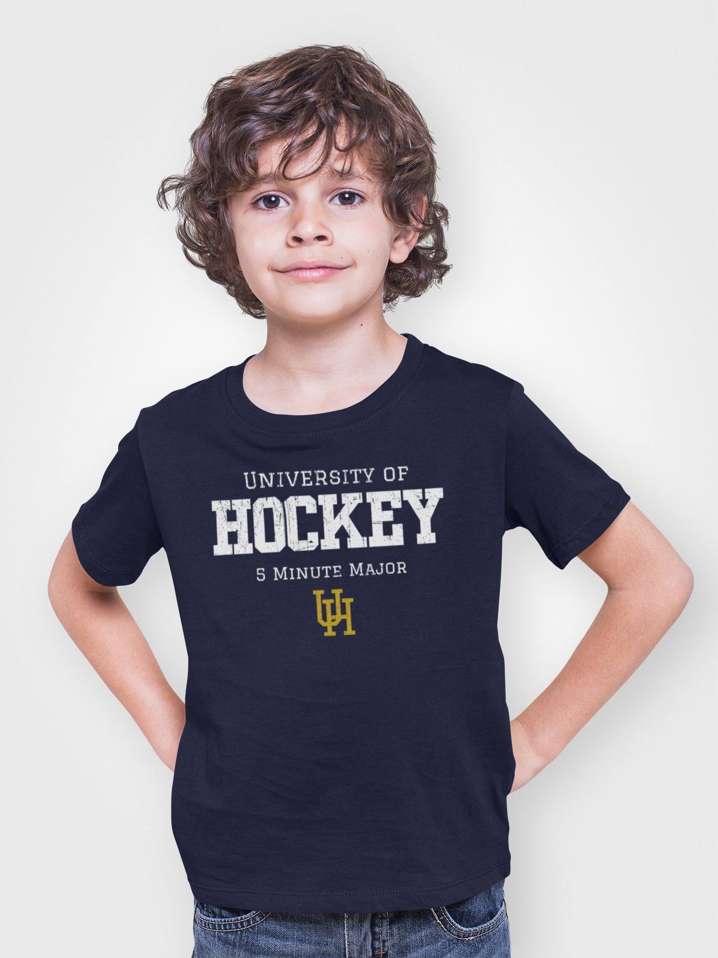 Funny Hockey Shirt - Funny Hockey Gifts - Funny Gift For Hockey Players - Mockup 1 - University Of Hockey - Kids Hockey T-Shirt - University of Hockey 5 Minute Major Kids Hockey Shirt- Hockey Gifts - Gift For Hockey Players