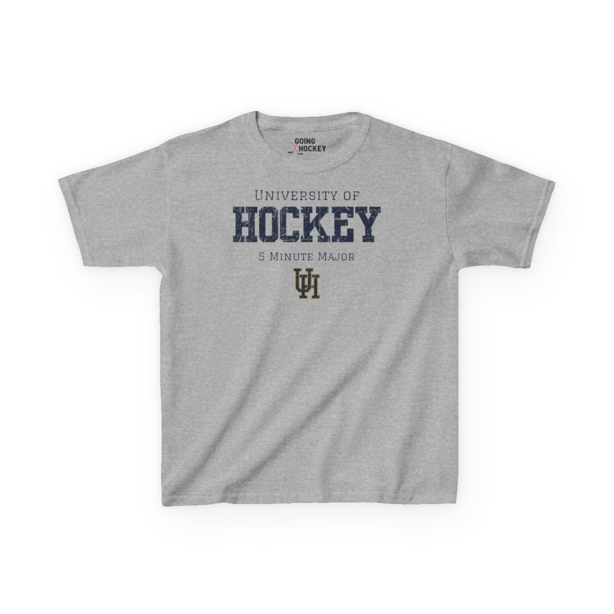 Funny Hockey Shirt - Funny Hockey Gifts - Funny Gift For Hockey Players - Grey Front - University Of Hockey - Kids Hockey T-Shirt - University of Hockey 5 Minute Major Kids Hockey Shirt- Hockey Gifts - Gift For Hockey Players