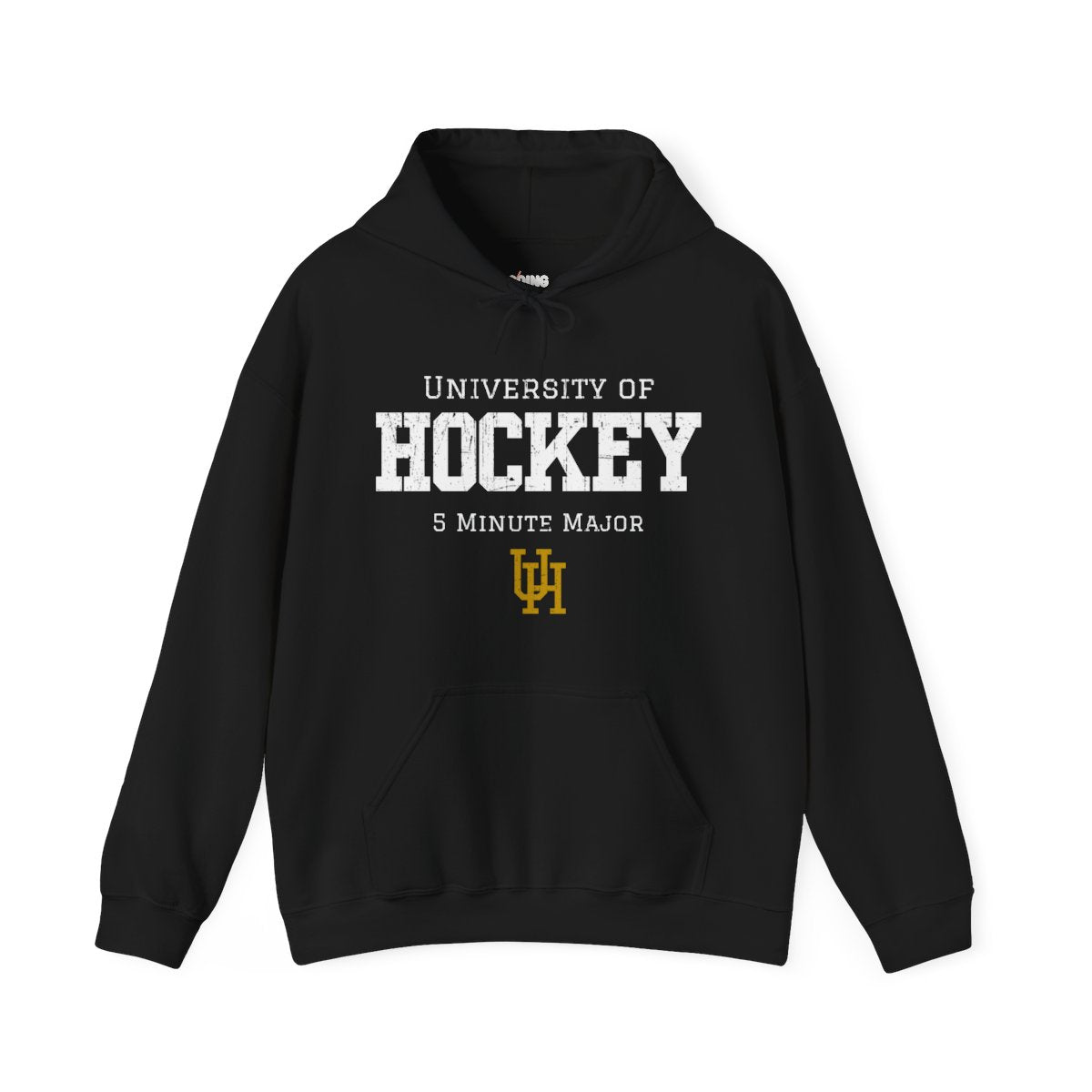 Funny Hockey Hoodie - Funny Hockey Gifts - Funny Gift For Hockey Players - Black Front - University of Hockey - Hockey Hoodie - University of Hockey 5 Minute Major Hockey Hoodie - Hockey Gifts - Gift For Hockey Players