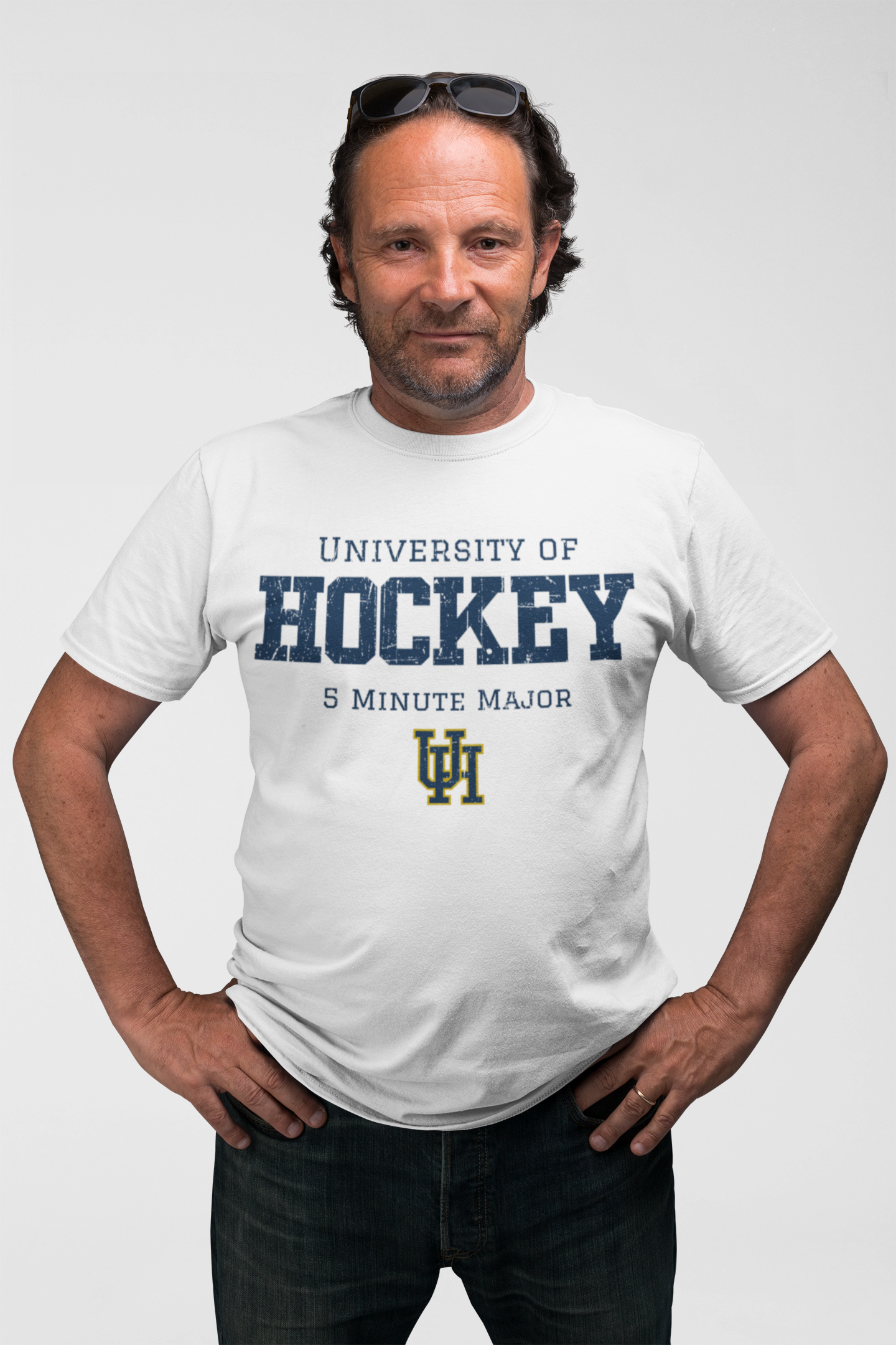 Funny Hockey T-Shirt - University Of Hockey 5 Minute Major Hockey Shirt - Funny Hockey Gifts - Funny Gift For Hockey Players - Mockup 6 - University Of Hockey
