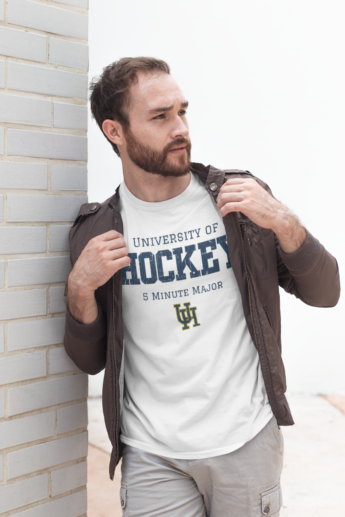 Funny Hockey T-Shirt - University Of Hockey 5 Minute Major Hockey Shirt - Funny Hockey Gifts - Funny Gift For Hockey Players - Mockup 7 - University Of Hockey
