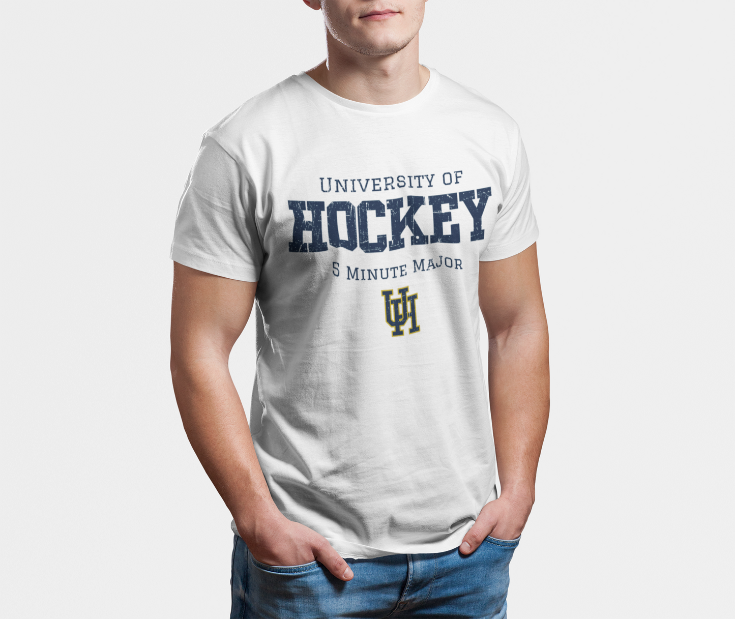 Funny Hockey T-Shirt - University Of Hockey 5 Minute Major Hockey Shirt - Funny Hockey Gifts - Funny Gift For Hockey Players - Mockup 7 - University Of Hockey