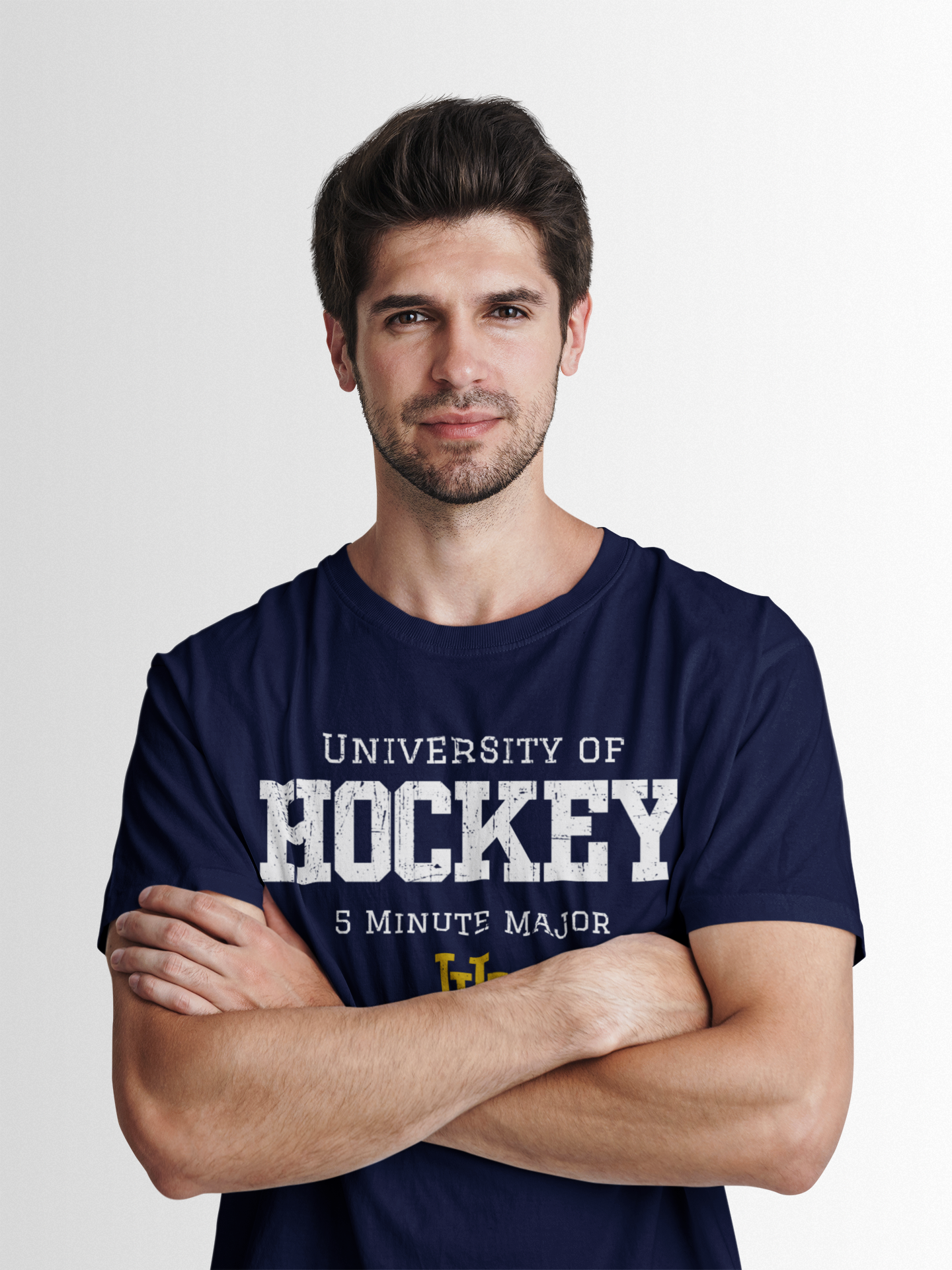 Funny Hockey T-Shirt - University Of Hockey 5 Minute Major Hockey Shirt - Funny Hockey Gifts - Funny Gift For Hockey Players - Mockup 1 - University Of Hockey