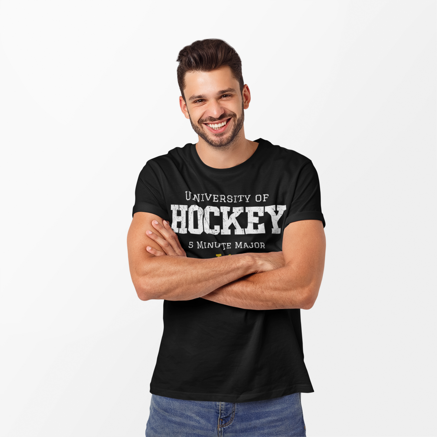 Funny Hockey T-Shirt - University Of Hockey 5 Minute Major Hockey Shirt - Funny Hockey Gifts - Funny Gift For Hockey Players - Mockup 3 - University Of Hockey