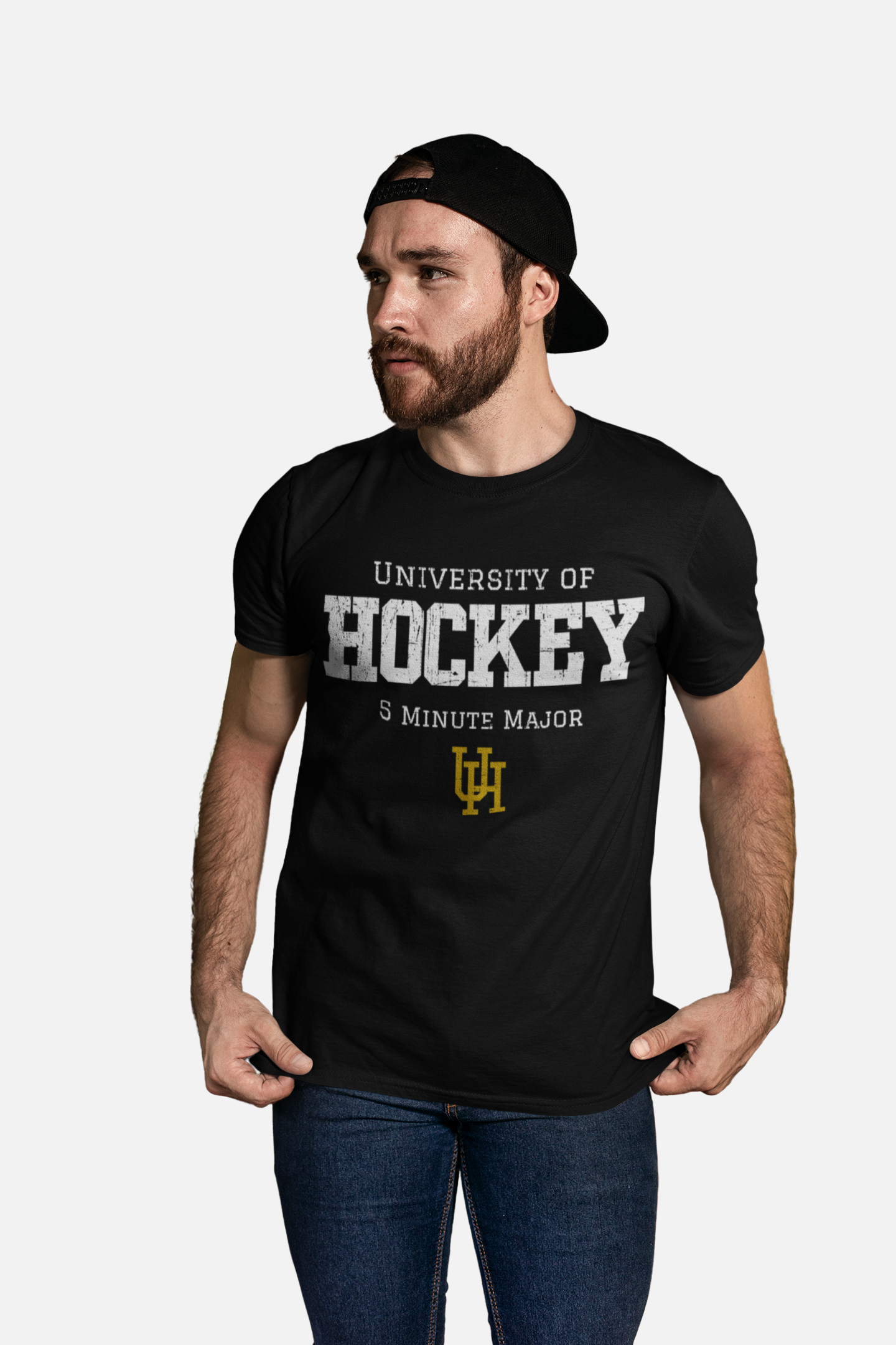 Funny Hockey T-Shirt - University Of Hockey 5 Minute Major Hockey Shirt - Funny Hockey Gifts - Funny Gift For Hockey Players - Mockup 4 - University Of Hockey