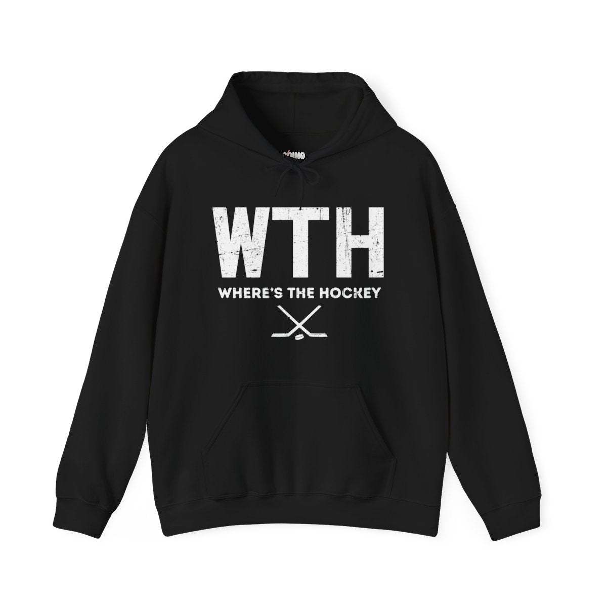 Black Hoodie - WT Hockey - Hockey Hoodie - Where's The Hockey Hockey Hoodie - Hockey Gifts - Gift For Hockey Players