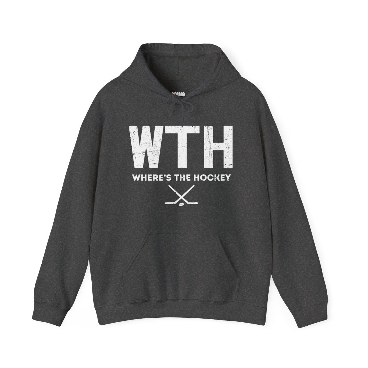 Dark Grey Hoodie - WT Hockey - Hockey Hoodie - Where's The Hockey Hockey Hoodie - Hockey Gifts - Gift For Hockey Players