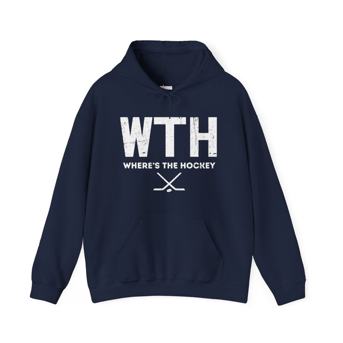 Navy Hoodie - WT Hockey - Hockey Hoodie - Where's The Hockey Hockey Hoodie - Hockey Gifts - Gift For Hockey Players
