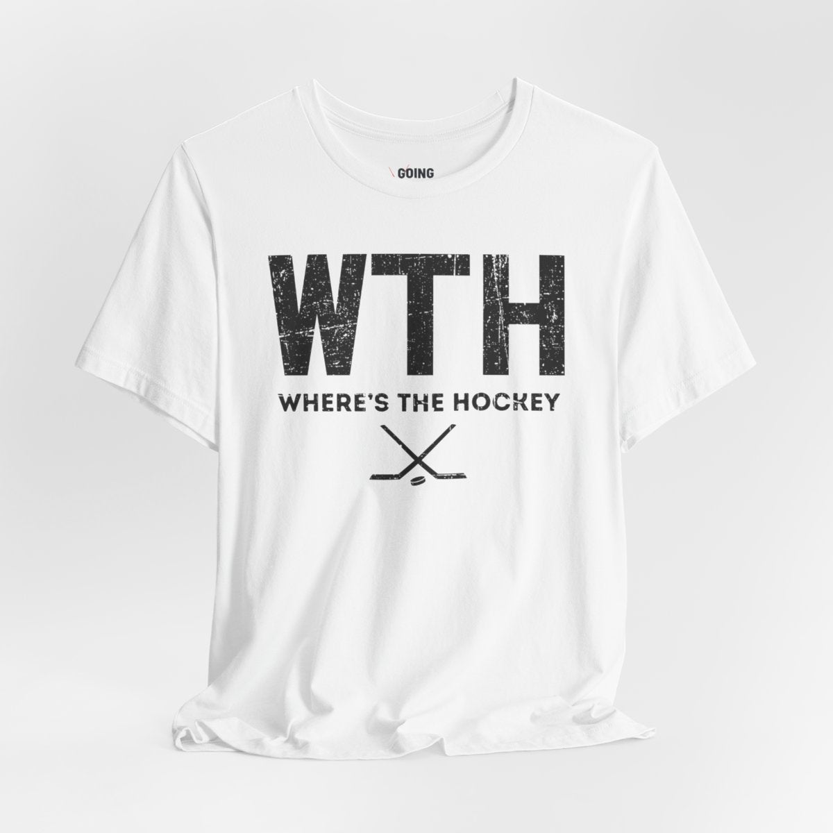 White Front - WT Hockey - Hockey T-Shirt - Where's The Hockey Hockey Shirt - Hockey Gifts - Gift For Hockey Players