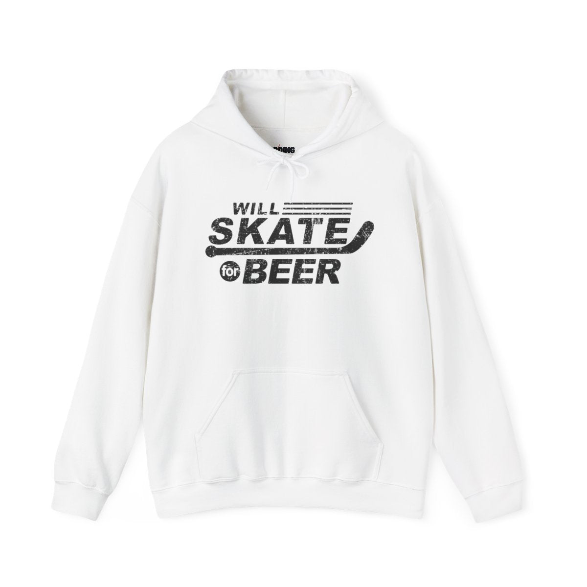 White Front - Hockey For Beer - Hockey Hoodie - Will Skate For Beer Hockey Hoodie - Hockey Gifts - Gift For Hockey Players