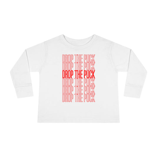 Drop The Puck - Kids Long Sleeve T-Shirt