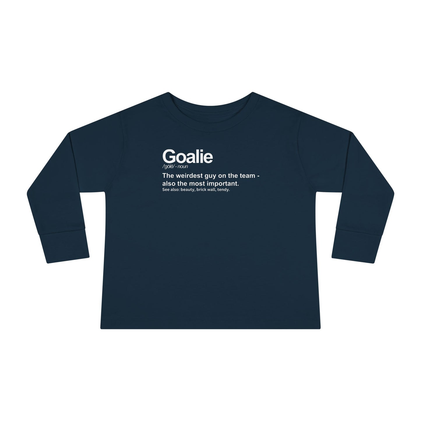 Goalie Definition - Kids Long Sleeve T-Shirt