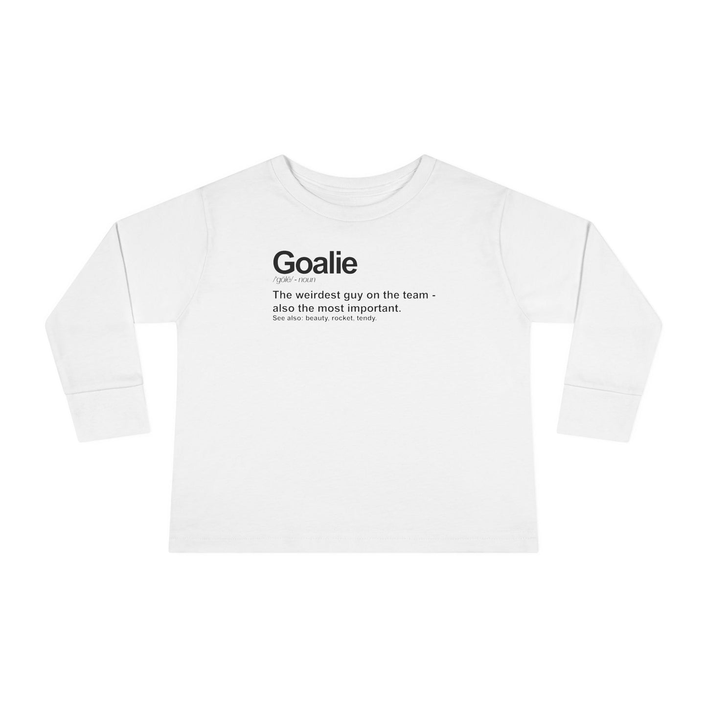 Goalie Definition - Kids Long Sleeve T-Shirt