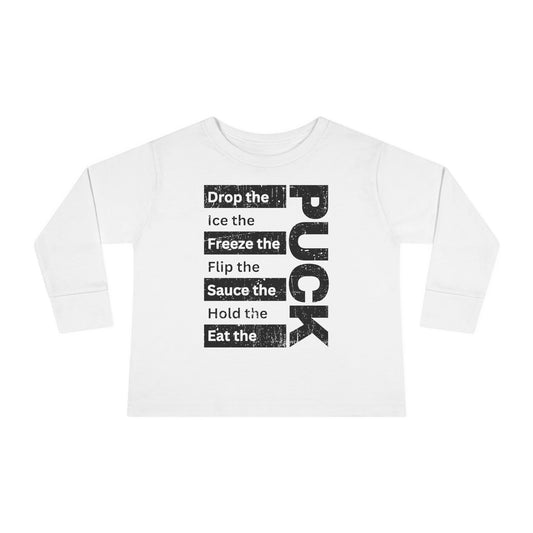 Eat The Puck - Kids Long Sleeve T-Shirt