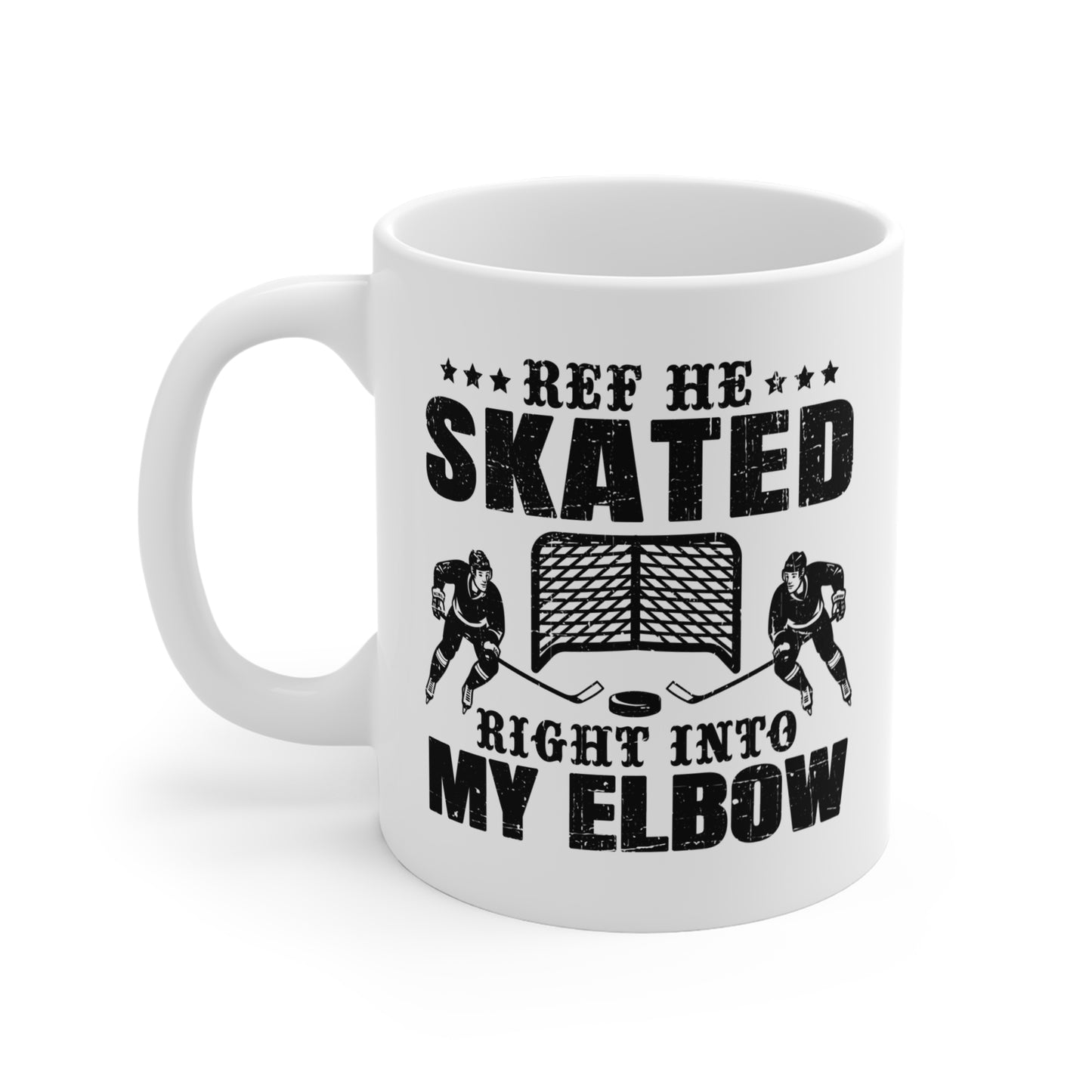 Right Into My Elbow - Hockey Mug